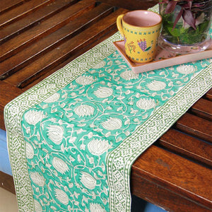 Gaandhar Ke Hare Kamal Table Runner - Moriyo Decor