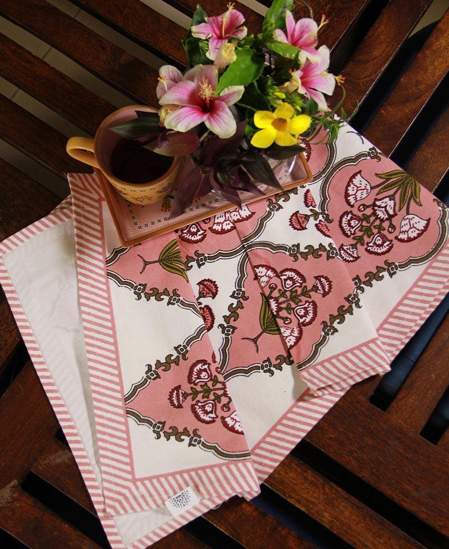 Royal Pink Floral Boota Table Runner - Moriyo Decor