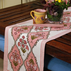 Royal Pink Floral Boota Table Runner - Moriyo Decor